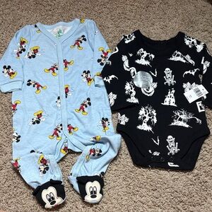 Disney Mickey Mouse Blue and Black Kids bundle- size 6/9 months